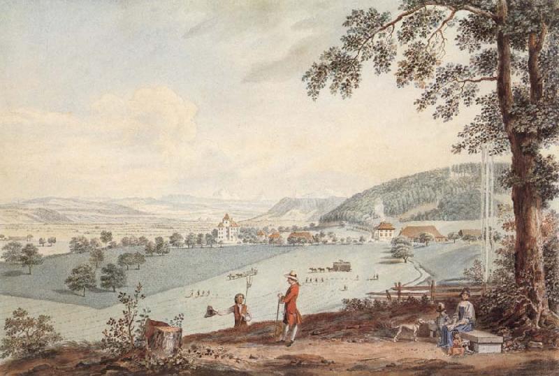 Johann Ludwig Aberli Kehrsatz in Bern view of north Norge oil painting art